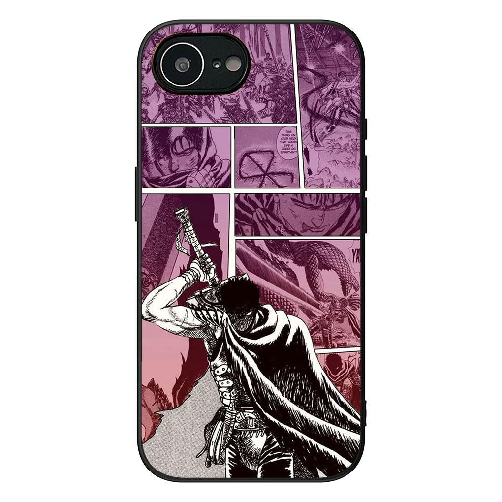 Soft Cover for Samsung Galaxy S25 S24 S23 FE Plus Ultra S7 Edge A16 A15 5G S25+ Coque Phone Case Berserks Guts Cartoon