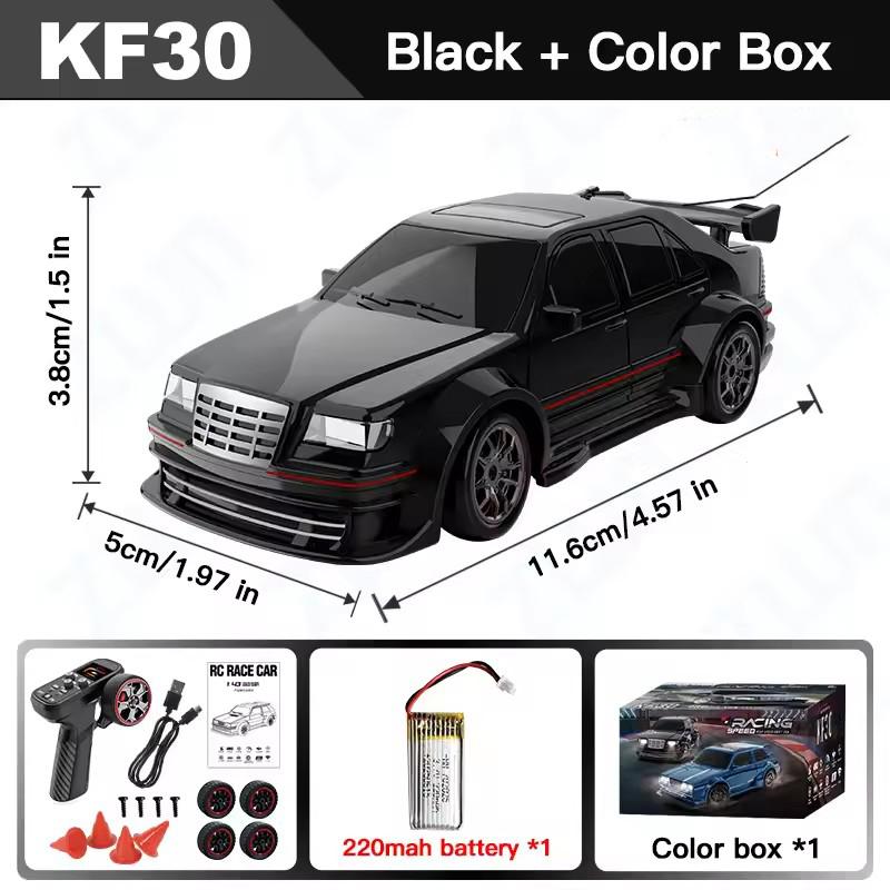 

Boys Girls KF30 1:43 4WD Drift Racing RC Car With Gyroscope Speed Real Lighting and Damping High Speed RC Car Gift чорний