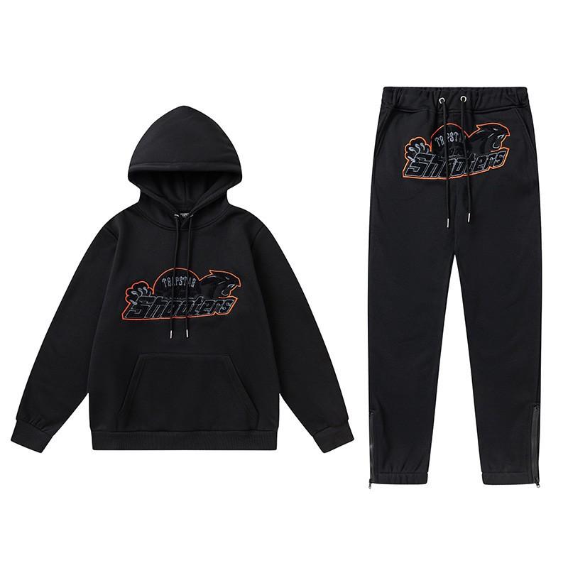 Streetwear Hooded Sweatshirt Set Loose Fit Embroidery Winter Casual Top Youth