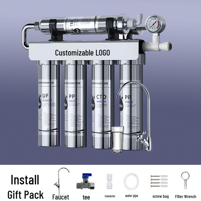 Stainless Steel 5-Level Under-Sink Tap Water Filter & Purifier for Household Kitchen