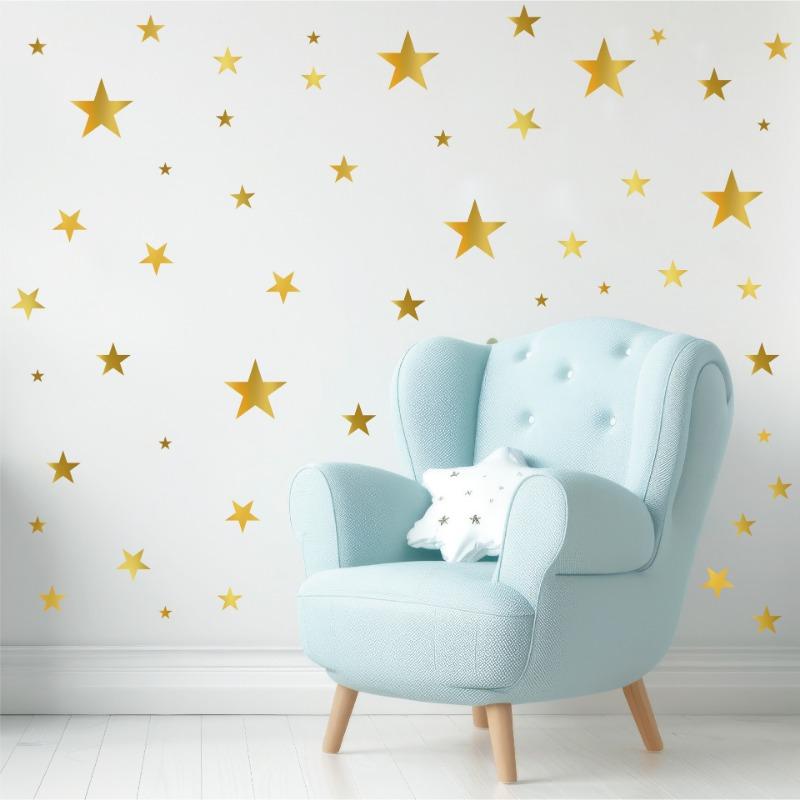Waterproof stickers ins style cute self-adhesive home decoration living room bedroom children's room hot star wall stickers
