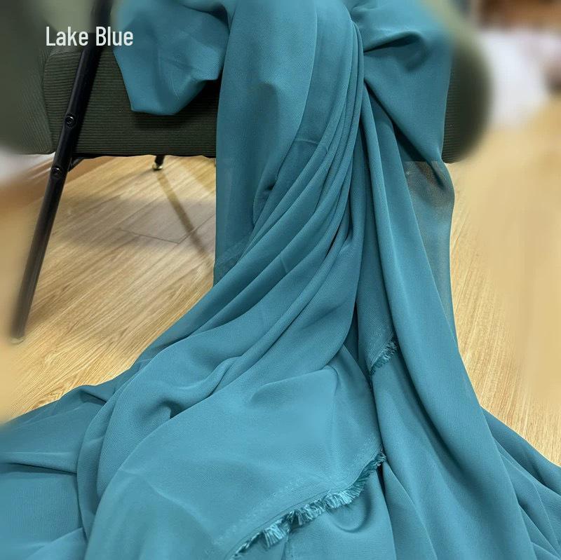 Romantic Blue Chiffon Gauze Curtain for Stage or Birthday Decorations 1x1.5m width