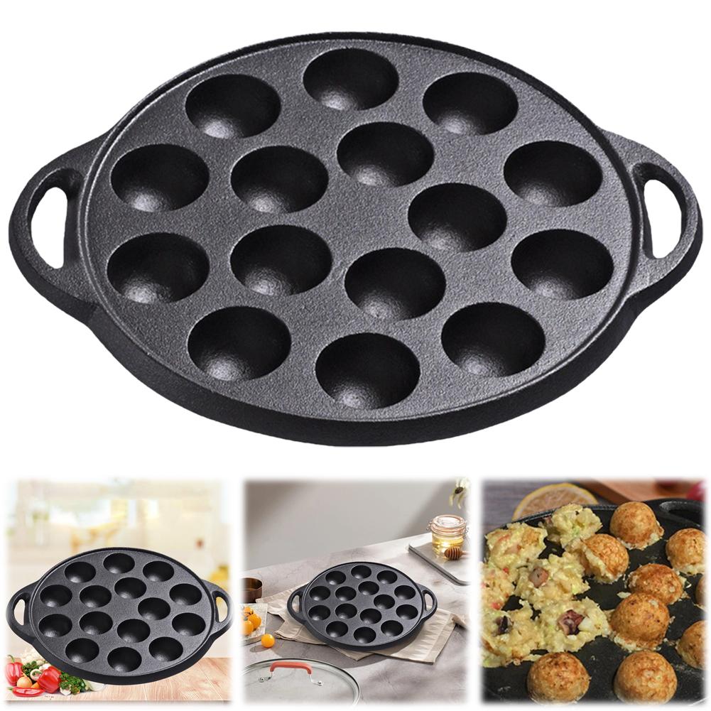 

Cast Iron Takoyaki Pan 15 Holes Nonstick Grilling Pan Cooking Plate Cooking Grill Baking Pan Perfect for Octopuses Balls Pancake China Mainland