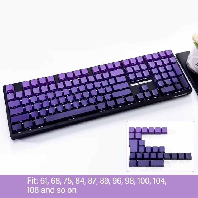 Purplee Gradients Keycaps 134Keys Double Shot Side Print Backlit Keyset, Dye Sublimation, Widely for 60 80 61/64/68/75/87
