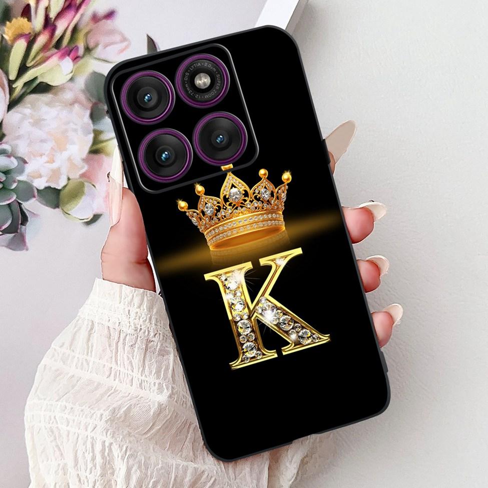For Motorola Edge 60 Pro Case XT2507-1 Silicone Fashion Luxury A-Z Letters Shockproof Back Cover For Moto Edge 60Pro Phone Case