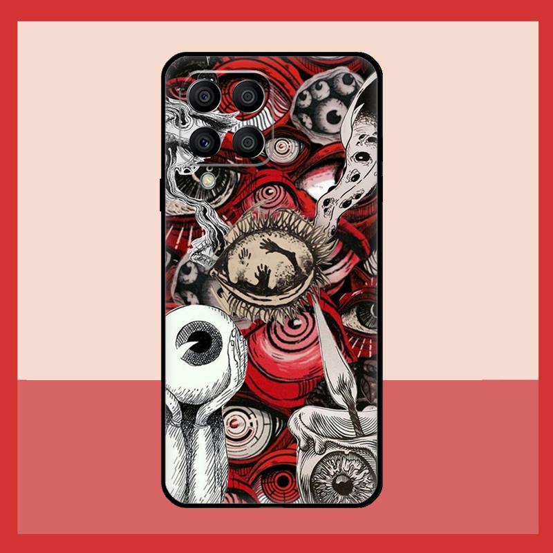 Scary Face Eyes Case For Samsung Galaxy M11 M31 M14 M34 M54 M12 M32 M52 M15 M13 M06 M16 M36 M56 M53 M35 M55