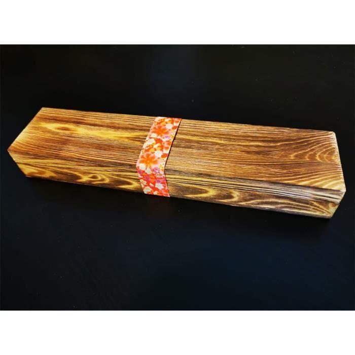 Couteau chef santoku - begoon - couteau japonais - lame acier - coffret cadeau - artisanal