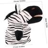Zebra Finger Puppet with Mouth Opening Soft Plush Hand Puppet for Kindergarten Kids Parent-Child Interaction Puppet Theater Toy