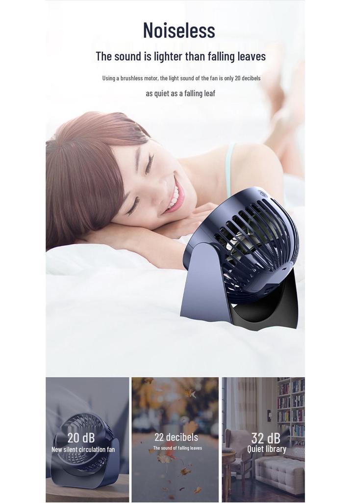 Portable Silent USB Mini Desktop Fan for Office and Dorms