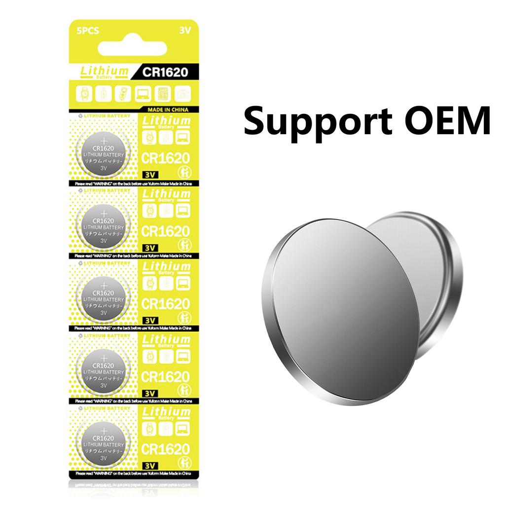 Pack of 10pcs CR1620 Lithium Coin Batteries 3V for Watch Electronic Scale and Thermometers Leak Proof Designing