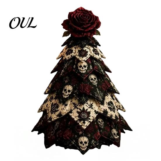DIY Fabric Ornament Set Quilted Christmas Tree Craft Kit, Vintage Patchwork Handmade Xmas Sewing Set, Tabletop Holiday Decor for Beginners Adults Kids