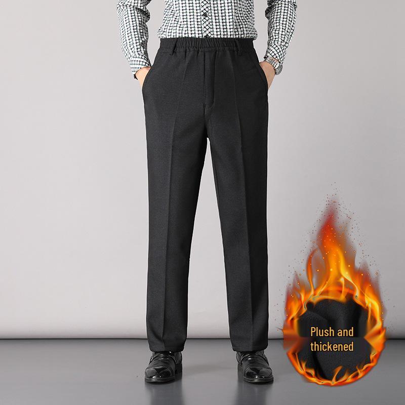 

Мужские повседневные брюки на резинке для мужчин среднего и пожилого возраста - Весна и Осень XL Waist 73-77 cm, 100-125 jin