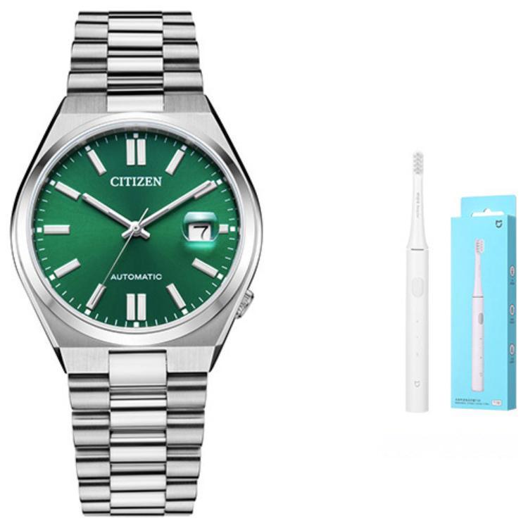 Citizen Sapphire Glass 50M Waterproof Mechanical Movement Stainless Steel Watch Green Dial Men watches NJ0150-81X NJ0150-81X
