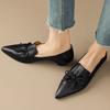 Pointed Toe Low Heel Elegant With Bow Woman Pumps Korean Style Chic Point Comfortable Summer Trend Y2k Office Shoes for Women