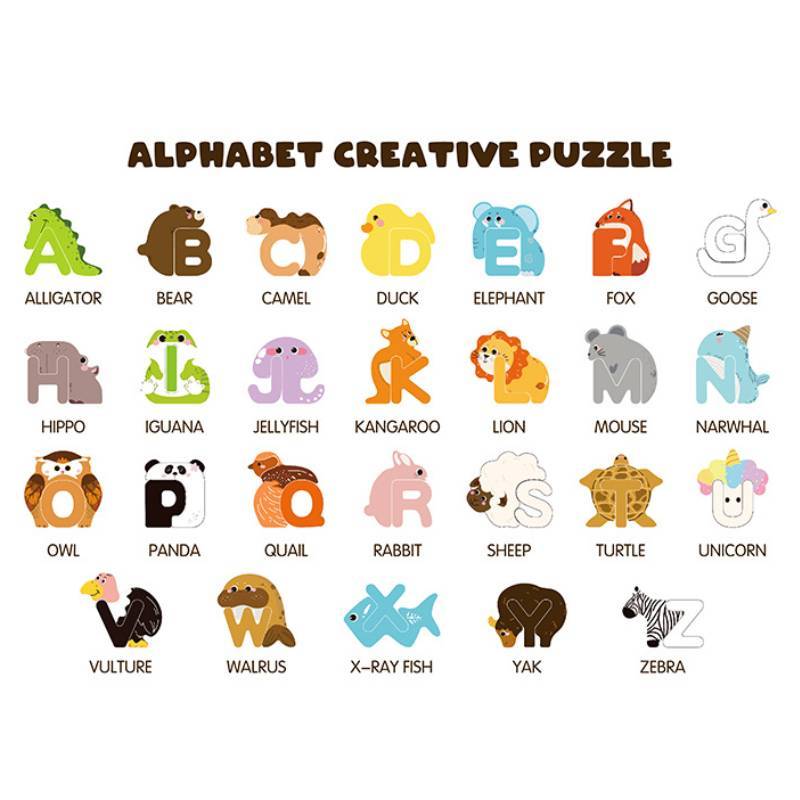 Childrens Wooden Alphabet Puzzle Toy With Recording Function For Early Learning And Brain Development