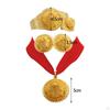 4 Pieces Dubai Jewelry Set, Necklace Earrings Ring Bracelet African Ladies Luxurious for Wedding