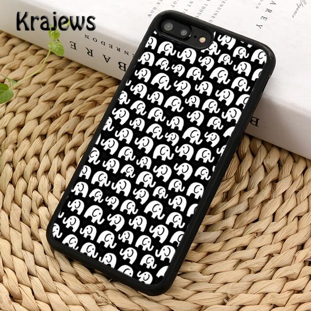 Krajews Animation Animal Elephant Soft Phone Case Cover For iPhone 16 15 SE2020 14 6 7 8 Plus 11 12 13 Pro Max Coque Fundas