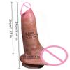 Realistic Dildo with Suction Cup Liquid Silicone Double Layer Dildos Real Veins and Plump Testicles Penis Sex Toys for Women Men