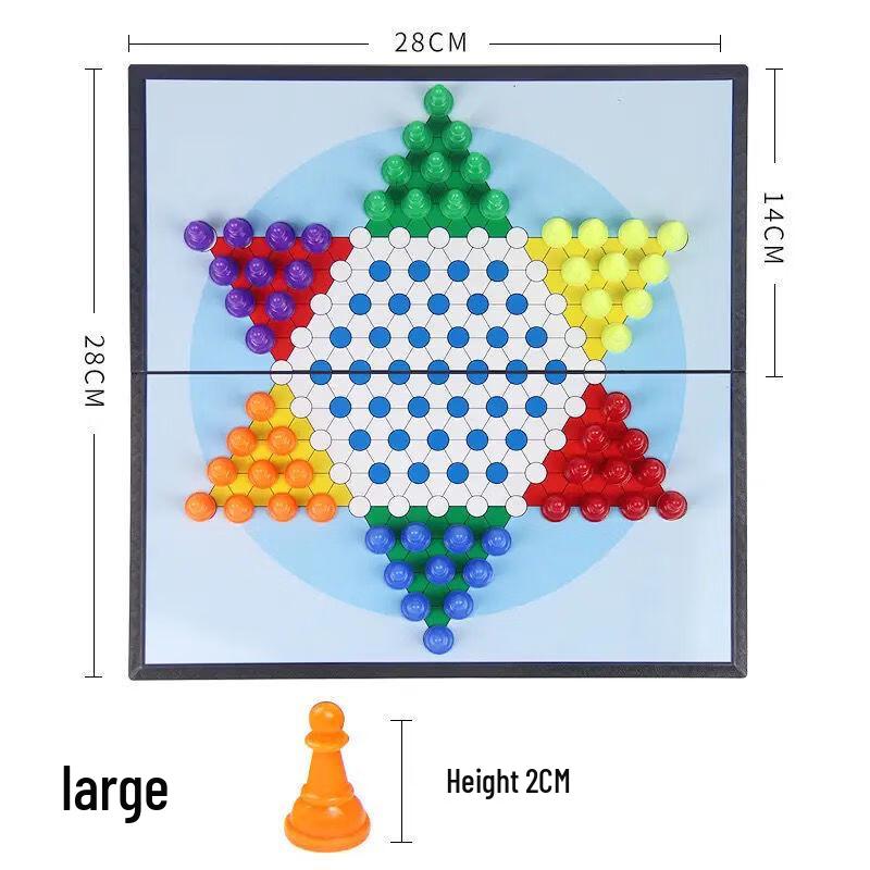 Magnetic Foldable Checkers Board Game Set