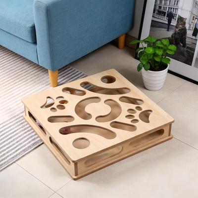 Cat Scratching Puzzle Box Pet Cat Track Bell Ball Kitten Cat Maze Box Puzzle Boredom Relief Toy for Playing And Training