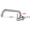 Cooltens Stainless Steel Faucet for and Handwashing Areas Single-Lever Wall-Mounted Kitchen, Bathroom, - Corrosion-Resistant