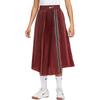 Nike Court Slam SS25 Casual Long Skirt Women's Dark Red/White Color HF6443-619