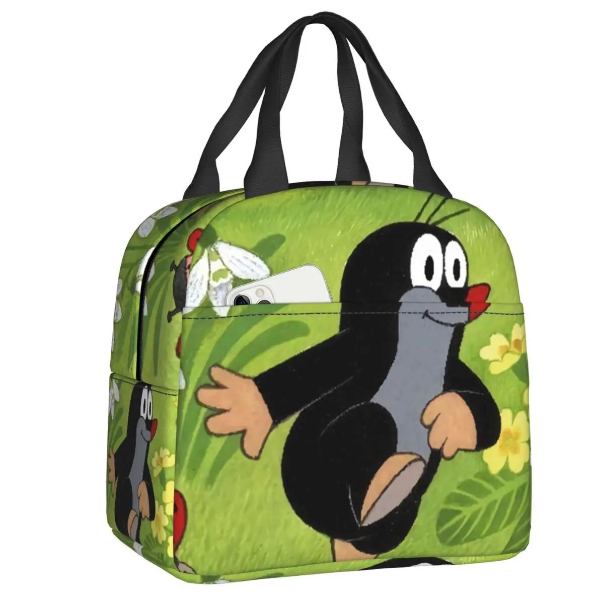 

Чешские мультфильмы Krtek Mole многоразовый ланч-бокс для женщин водонепроницаемый комикс термохолодильник еда изолированный ланч-бокс офисная работа 22x20x13CM белый