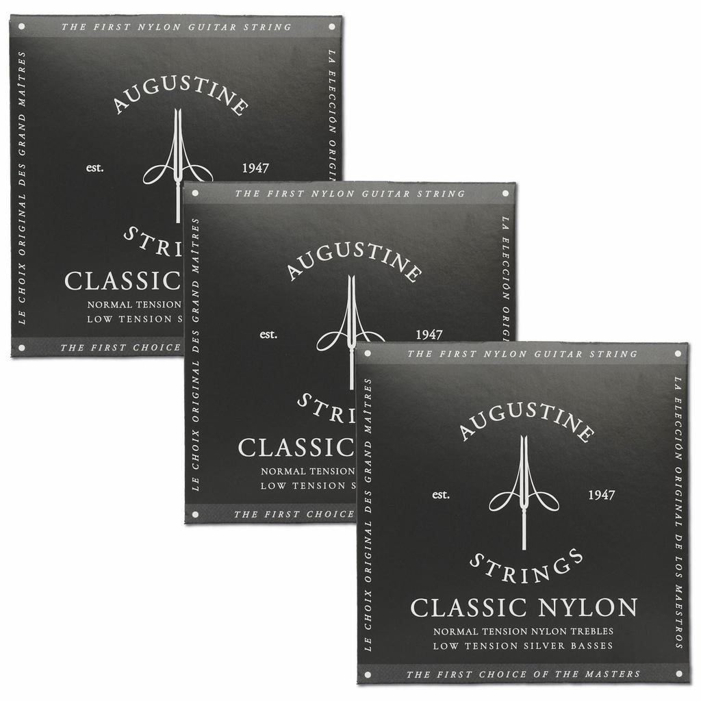 AUGUSTINE Classical Guitar Strings Box Black Set 3-Pack