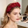 Haarreifen 3D-Rosenblüten-Dekor Hohe Elastizität Breites Stirnband Damen Vielseitiges Stirnband Tägliches Party-Ausflug Haaraccessoires