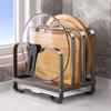 Jia Du Carbon Steel Countertop Kitchen Organizer for Cutting Boards, Pot Lids, and Knives