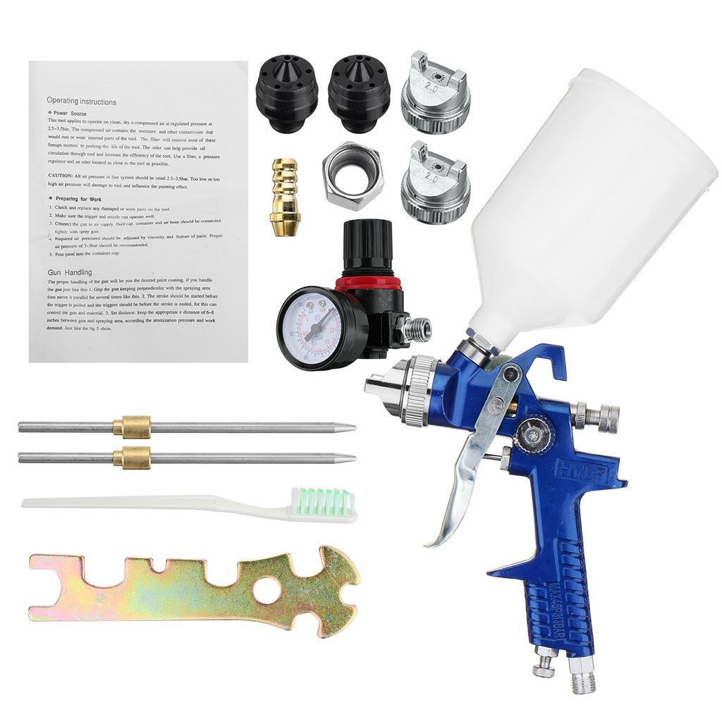 1000cc MINI Car Auto Air Paint Spray Guns Pot HVLP Gravity Feed Kit 1.4-2.5mm Nozzle 1L 15 x 18.5cm