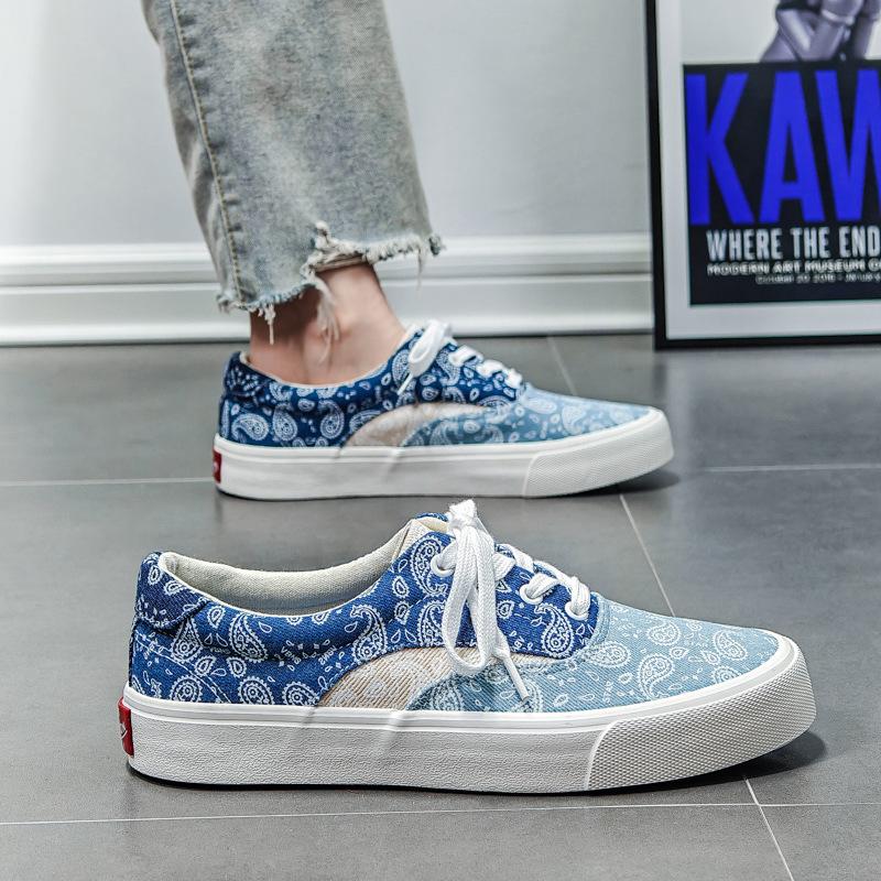 2025 spring new breathable men's canvas shoes men's versatile couple cloth shoes men's casual board shoes men's fashion