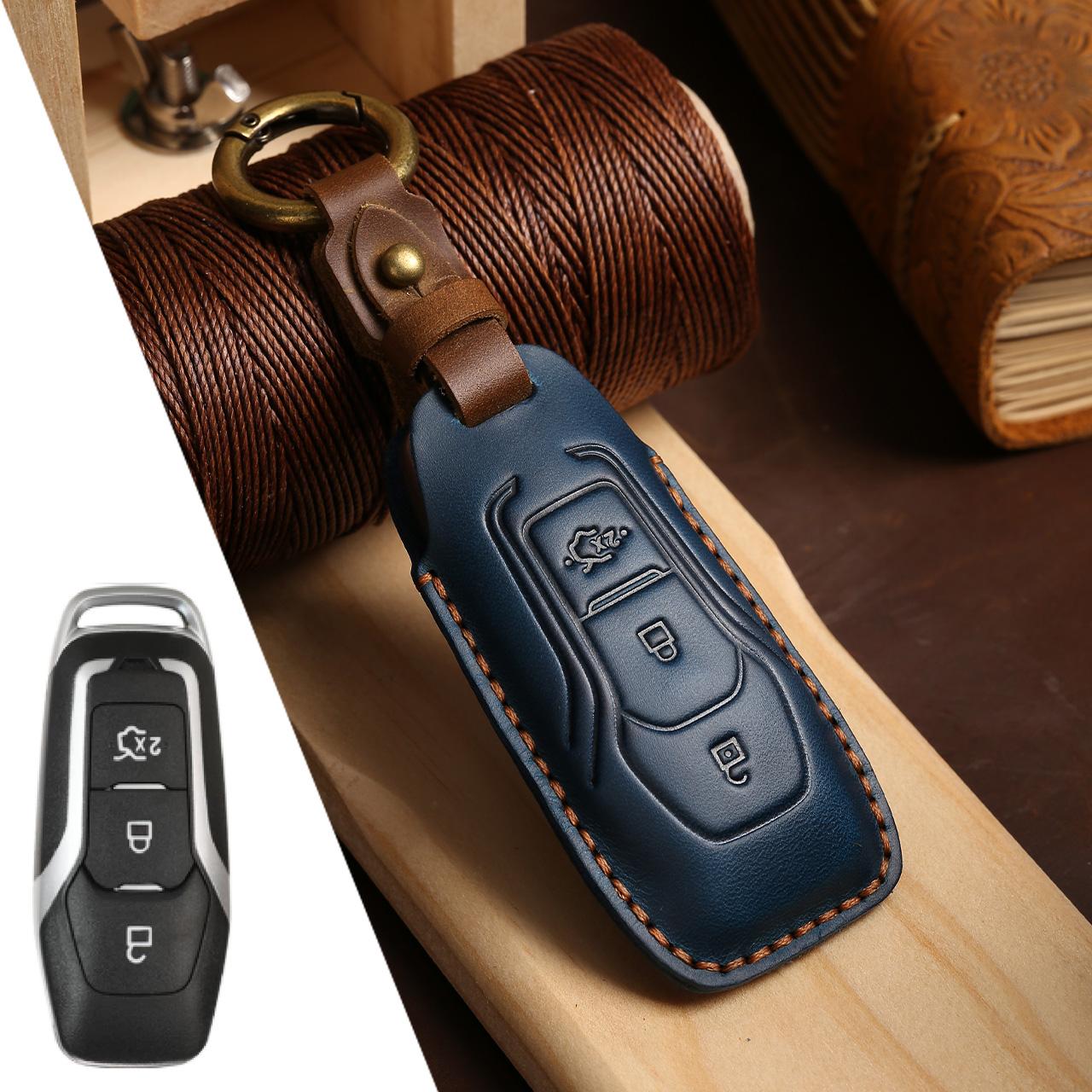

For Ford Focus 3 4 ST Mondeo 5 MK5 Mustang F-150 Explorer Edge Fiesta Kuga MK3 4 Car Remote Key Case Cover синий