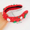 Popular Rhinestone Christmas Hairband Snowflake Bow Santa Claus Headwear Luxurious Cartoon Party Cosplay Props Makeup