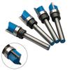 4STuks 1/4 Schacht Sjabloon Frees Houtfrees Bit Rechter Vlakfrees Trimmer Schoonmaken Flush Trim Pen Gat Frees Voor Houtbewerking