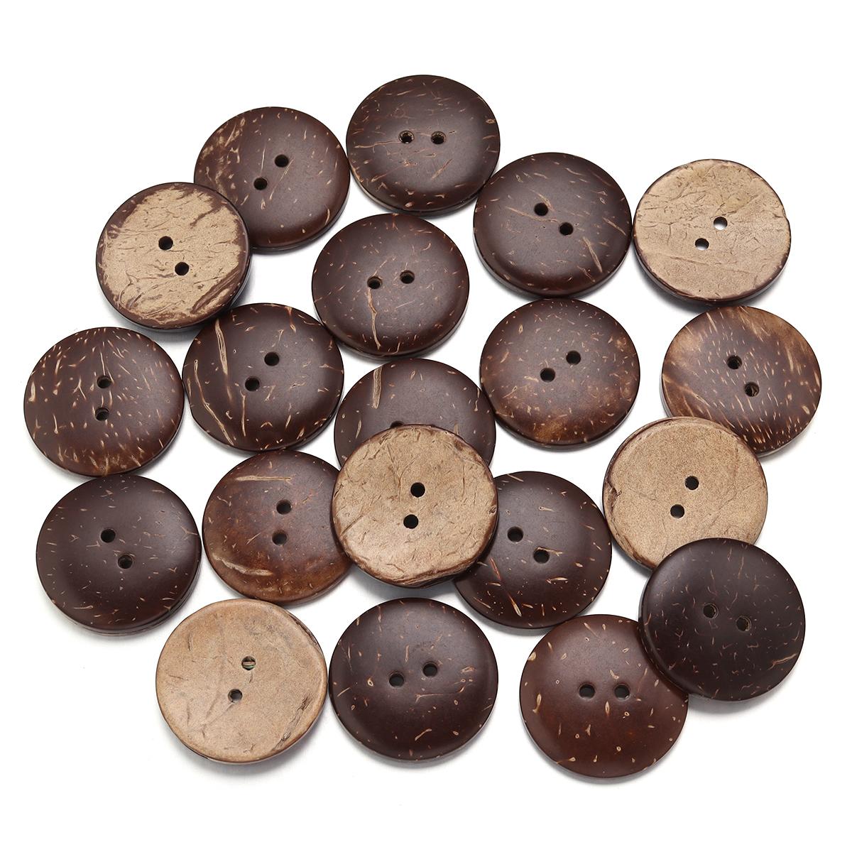 

10-100 шт. натуральные пуговицы из кокосовой скорлупы, круглые пуговицы с 2 отверстиями для ручного творчества, украшения дома, аксессуары для шитья одежды