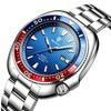 Business Mens Analog Watches Wateproof Diving Watch Luminous Dial Steel Band Daily Calendar Quartz Watch