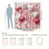 1pc Valentine's Day Shower Curtain Love Balloon Pattern Bathtub Partition Hanging Cloth Curtain Bathroom Decoration Polyester