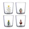 3D Christmas Tree Glass Cup High Borosilicate Wine Tumbler for Juice