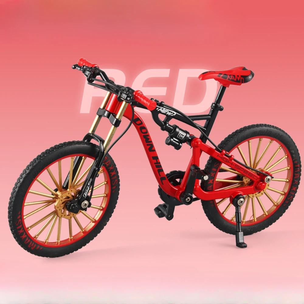 1:8 Yokuş Aşağı Dağ Bisikleti Model Oyuncak Araba Bağlantılı Direksiyon Amortisör Simülasyon Süsleri Çocuklar İçin Bisiklet Hediyeleri