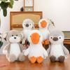 Interactive Dog Animals Plush Toys Fluffy Simulated Great White Goose Dolls  Decoration Gifts