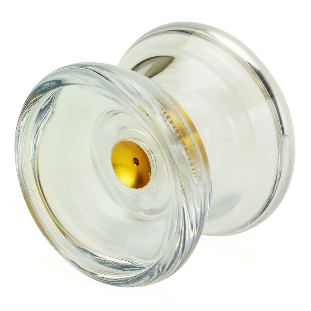 Spin Gear Spin Gadget Crystal Yo-Yo for Beginners - Metal Ball Bearings for Long Spin! (Clear)