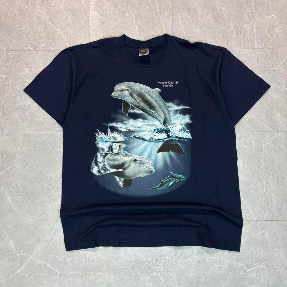 90s Cape Coral Florida navy dolphin tee Size XL #dolphins Unisex T-Shirt L