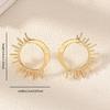 Obega Ins Sun Moon Shape Tiny Earrings Stud Trendy Gold SIlver Color Fashion Europen And Amercian Punk Syle Metal Jewelry