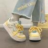 Sweet high-end little white shoes women's thick-soled breathable versatile sports dopamine bread shoes original sports board shoes