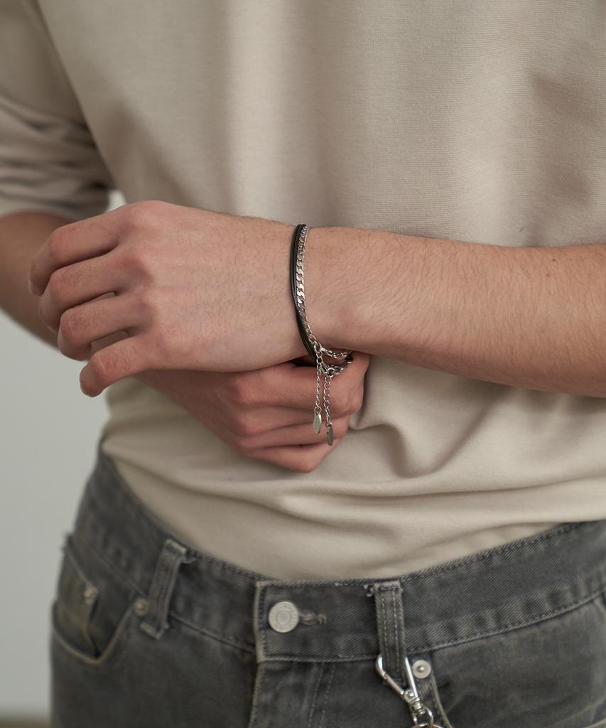 Sperone [Real Leather] Slim String Leather Bracelet