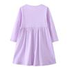 2025 Spring Embroidered Dinosaur Long Sleeve Dress for Girls - European & American Style