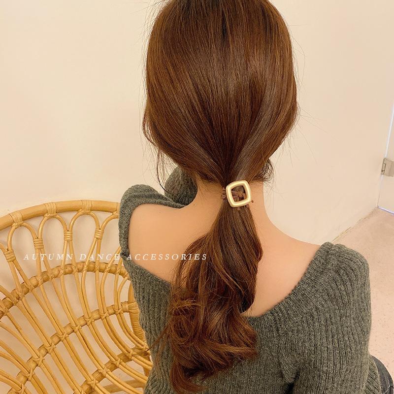 Korea New Metal Hair Scrunchies Hair Bands Ponytail Holder Rubber Band for Women Hair Ties Hair Rope Headband Hair Accessories