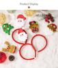 Themed Cartoon Christmas Headband With Santa Claus Elk And Tree Decoration