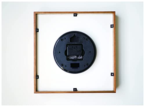 Interform Cardle CL-4059 Art Wood Radio-Controlled Wall Clock with Step Movement, 30cm Diameter